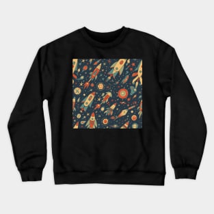 Rocket Pattern Crewneck Sweatshirt